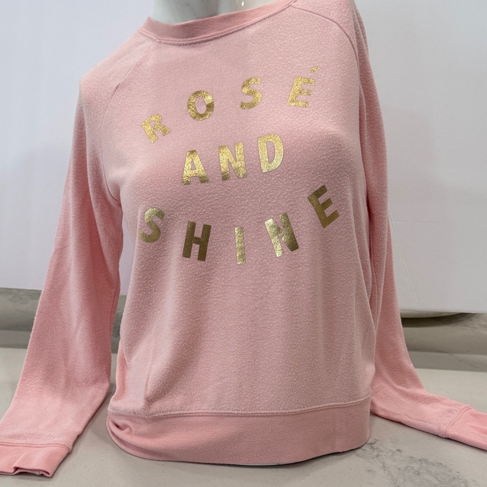 Pink Sweatshirt with Gold Lettering - Picture 1 of 6